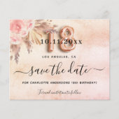 Papier Budget 18e anniversaire pampas rose enregistrer la (Devant)