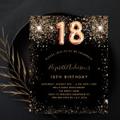 Papier Budget 18e anniversaire parties scintillant en or