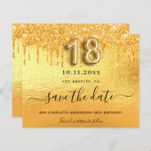 Papier Budget 18e anniversaire parties scintillant or enr (Devant / Derrière)