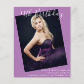 Papier BUDGET 18e anniversaire PHOTO Invitation Faire-par (Devant)