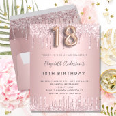 Papier Budget 18e anniversaire rose pâle parties scintill