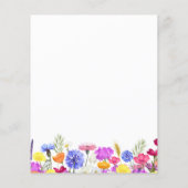 Papier BUDGET 19e anniversaire Fleur sauvage violet Invit (Dos)