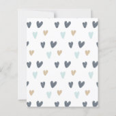 Papier Budget 1er anniversaire Boho bleu arc-en-ciel (Dos)