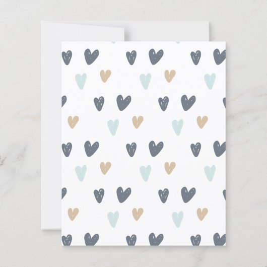 Papier Budget 1er anniversaire Boho bleu arc-en-ciel (Dos)