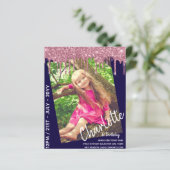 Papier BUDGET 1er anniversaire fille un aujourd'hui Invit (Debout devant)