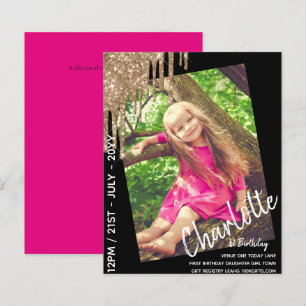 Papier BUDGET 1er anniversaire fille un aujourd'hui Invit
