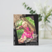 Papier BUDGET 1er anniversaire fille un aujourd'hui Invit (Debout devant)