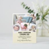 Papier BUDGET 1er anniversaire PHOTO Invitation ou MERCI (Debout devant)