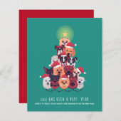 Papier BUDGET 2021 C'est une année RUFF CHIEN Noël (Devant / Derrière)