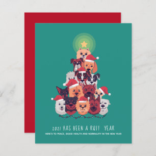 Papier BUDGET 2021 C'est une année RUFF CHIEN Noël