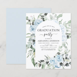 Papier Budget 2022 Dusty Blue Graduation Floral