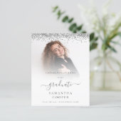 Papier Budget 2022 Grad Photo Parties scintillant argent  (Debout devant)