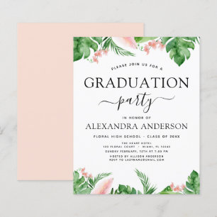 Papier Budget 2022 Graduation Tropical Palm Floral