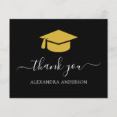 Papier Budget 2022 Merci de graduation Black Gold (Devant)
