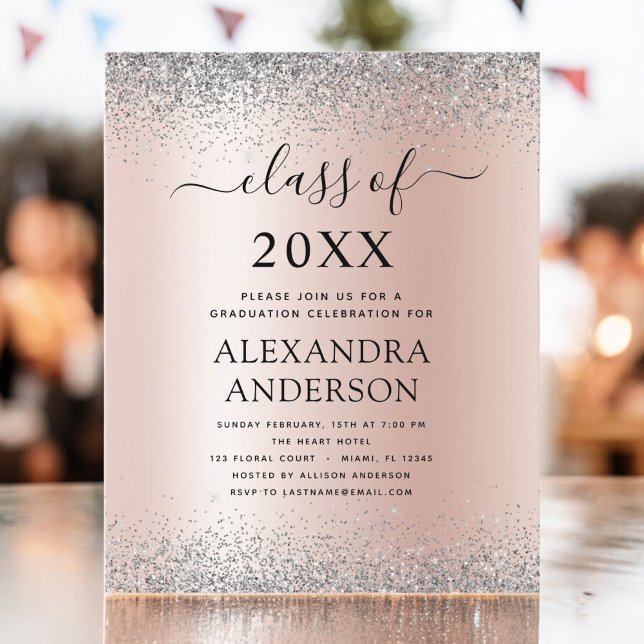 Papier Budget 2022 Rose de graduation Gold Pink Silver (Créateur téléchargé)