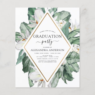 Papier Budget 2022 Tropical Graduation Magnolia Floral