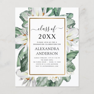 Papier Budget 2022 Tropical Graduation Magnolia Floral