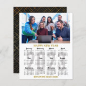 Papier Budget 2023 Calendrier Business Modern Gold Black (Devant / Derrière)