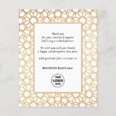 Papier Budget 2023 Calendrier Business Modern Gold Card (Dos)