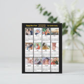 Papier Budget 2023 Calendrier Photo moderne Gold Script C (Debout devant)