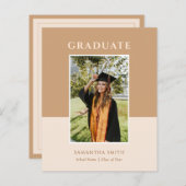 Papier BUDGET 2023 Gold Moderne Script Grad Faire-part (Devant / Derrière)