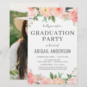 Papier Budget 2023 Invitation de graisse florale de corai