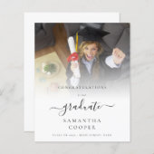 Papier Budget 2024 Félicats Faire-part photo de grade (Devant / Derrière)