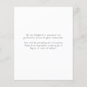 Papier Budget 2024 Félicats Faire-part photo de grade (Dos)