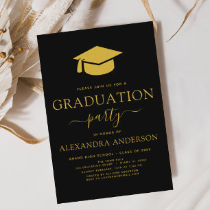 Papier Budget 2024 Graduation Party Black Gold