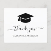 Papier Budget 2024 Merci de graduation noir blanc (Devant)