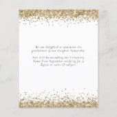 Papier Budget 2024 Parties scintillant d'or pour les dipl (Dos)