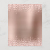 Papier Budget 21e anniversaire Champagne Rose Invitation  (Dos)