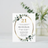 Papier Budget 21e anniversaire Eucalyptus Invitation de l (Debout devant)