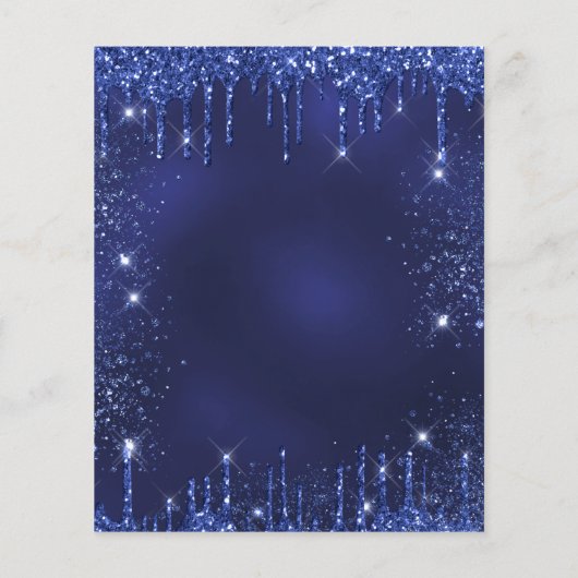 Papier Budget 21e anniversaire parties scintillant bleu a (Dos)