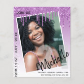 Papier BUDGET 21e anniversaire Parties scintillant Invita (Devant)