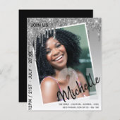 Papier BUDGET 21e anniversaire Parties scintillant Invita (Devant / Derrière)