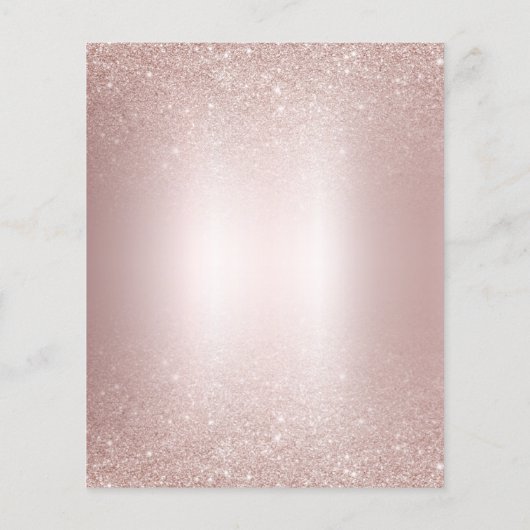 Papier Budget 21e Anniversaire Rose Invitation Champagne  (Dos)