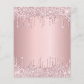 Papier Budget 21e anniversaire rose poussiéreux gouttes d (Dos)