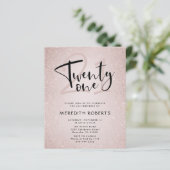 Papier Budget 21e anniversaire Script moderne Anniversair (Debout devant)