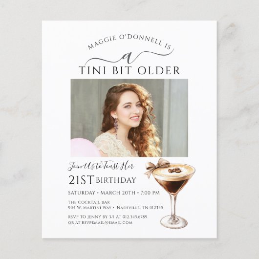 Papier BUDGET 21e anniversaire Tini Bit photo plus ancien (Devant)