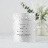 Papier Budget 25e anniversaire de mariage paillettes arge (Debout devant)