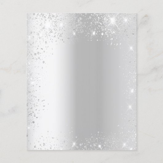 Papier Budget 25e anniversaire mariage parties scintillan (Dos)