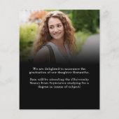 Papier Budget 2 photo Black Gold 2023 Annonce de diplôme (Dos)