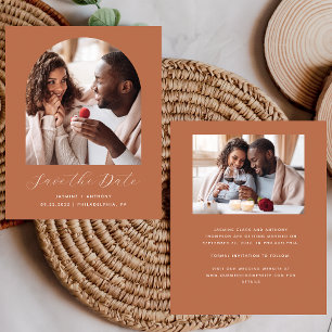 Papier Budget 2-Photo Boho Arch Terracotta Enregistrer la