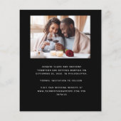 Papier Budget 2-Photo Boho Arche Noir Save the Date (Dos)