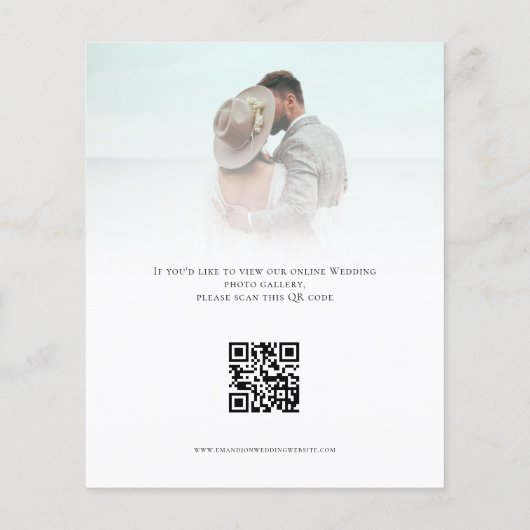 Papier Budget 2 Photo Bold Script QR Code Love Merci (Dos)
