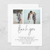 Papier Budget 2 Photo Code QR Mariage Merci (Devant / Derrière)