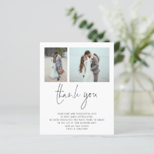 Papier Budget 2 Photo Code QR Mariage Merci