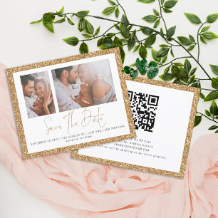 Papier Budget 2 Photo Gold Parties scintillant Mariage En