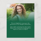 Papier Budget 2 photo Jaune Vert 2023 Grad Faire-part (Dos)